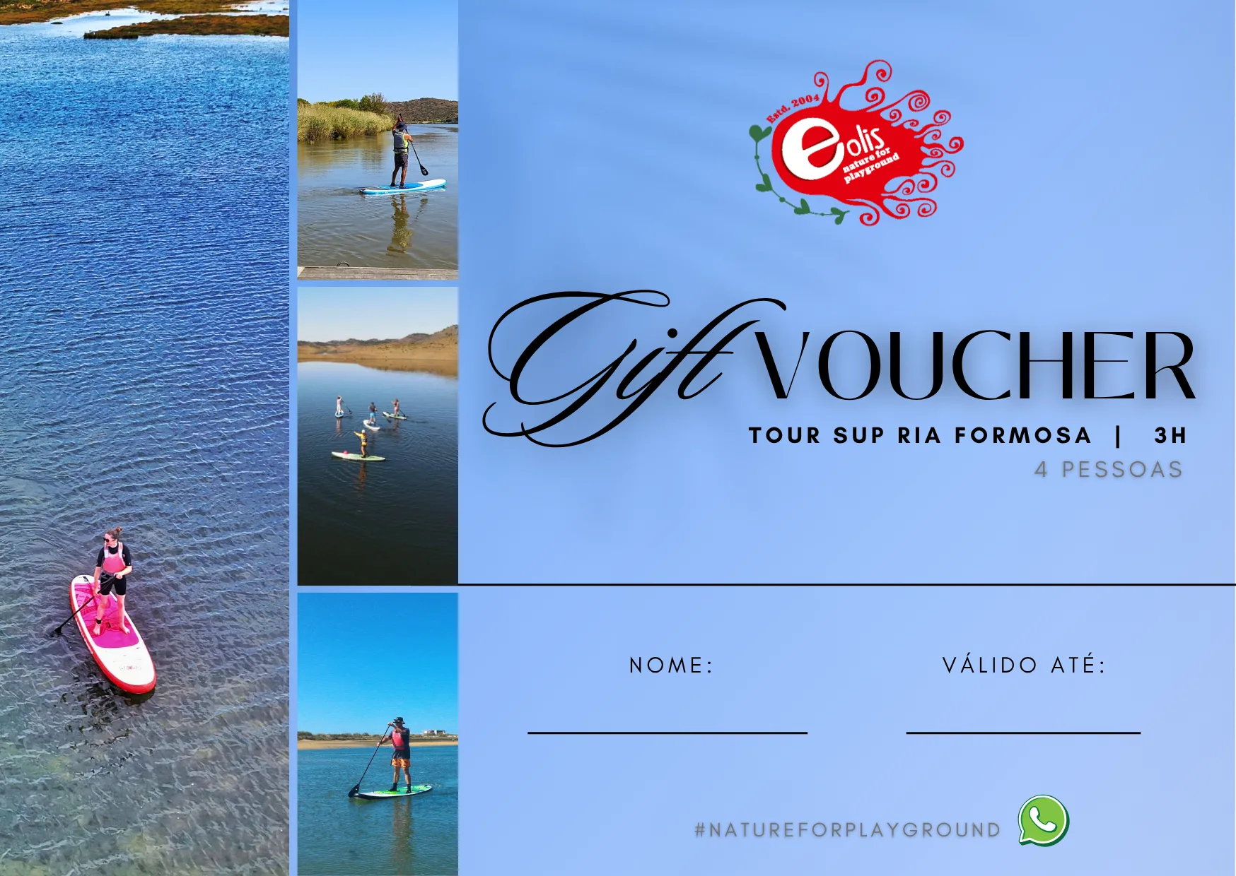 Voucher for 2h Paddleboarding Tour in Ria Formosa for 4 people - Image 2